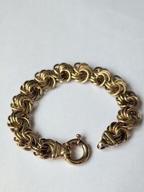 Gold Over Sterling Silver Rope Knot Bracelet